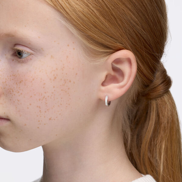 Sterling Silver Huggie Earrings For Babies